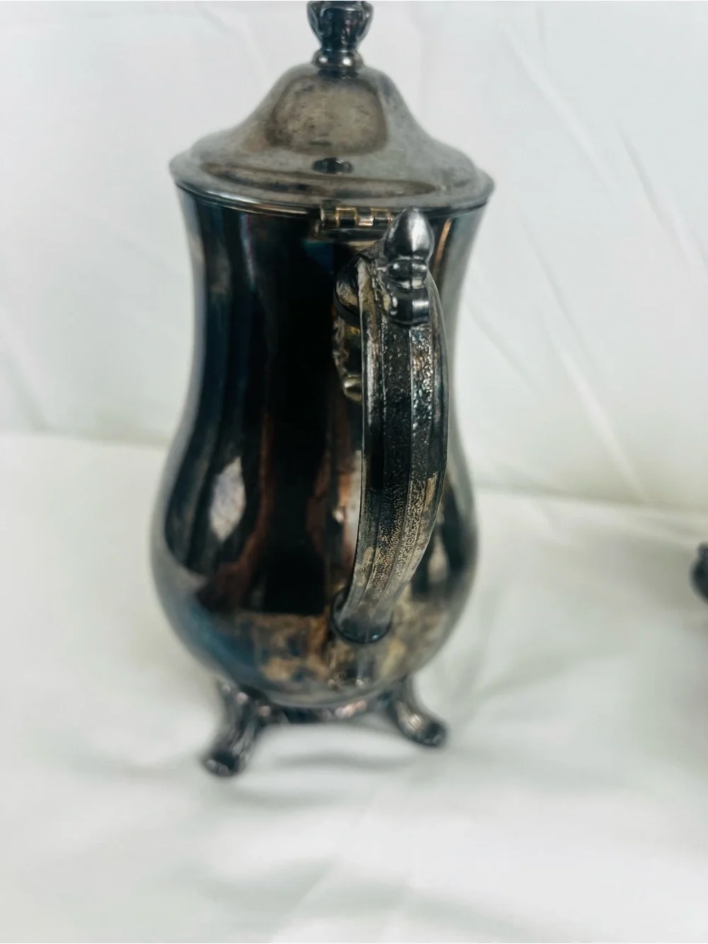 ornate 4 piece silver plated tea coffee set details International Silver Company